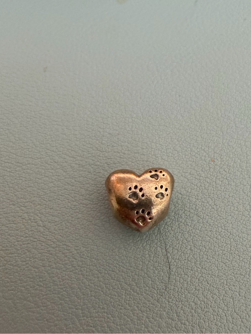 Pandora Heart Charm with Paw Prints